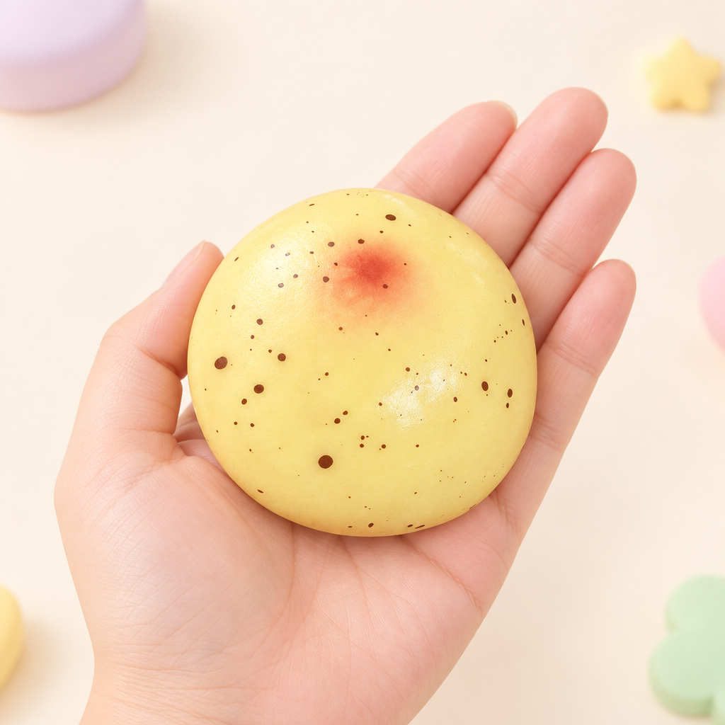 Eggy squishy by Mimomo - in hand for size