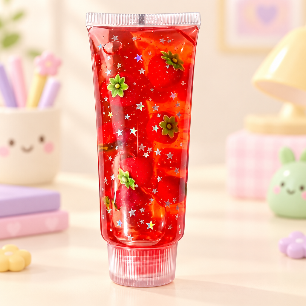 Goo Tube Cherry squishy by Mimomo - lifestyle