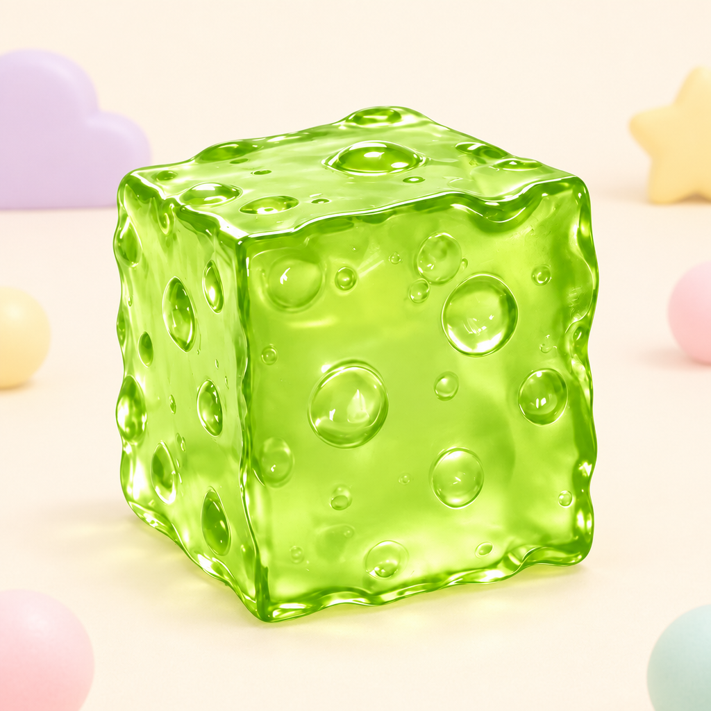 Cubie Lime squishy by Mimomo