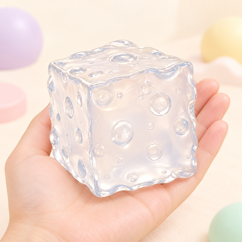 Cubie Frost squishy by Mimomo - in hand for size