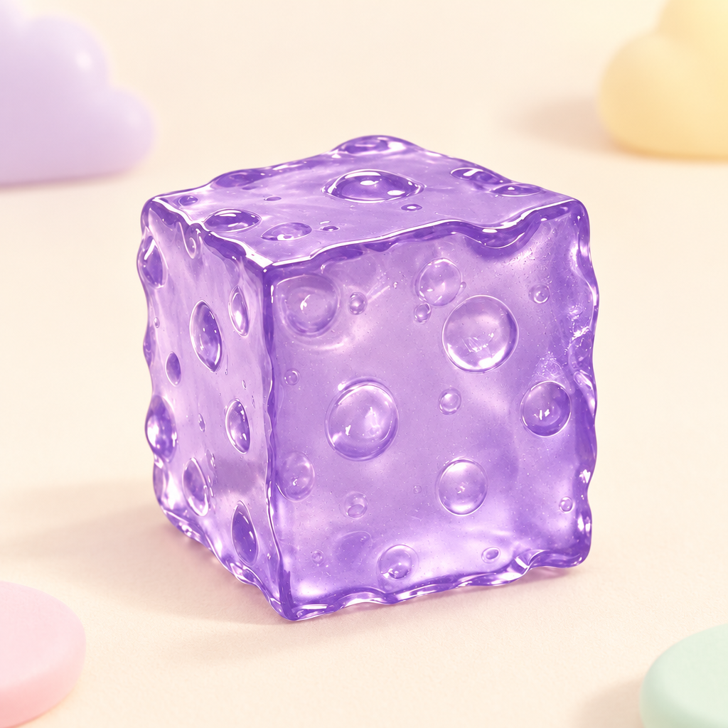Cubie Grape squishy by Mimomo - texture close-up
