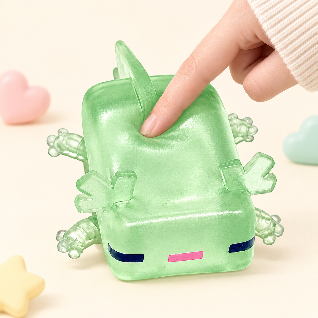 Blockie Mint squishy by Mimomo - squeeze demo