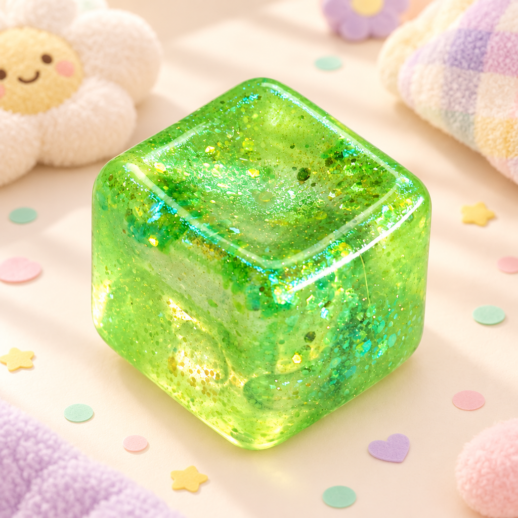 Glimmer Lime squishy by Mimomo - lifestyle