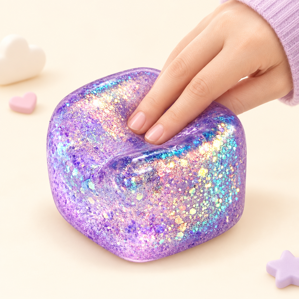 Glimmer Grape squishy by Mimomo - squeeze demo
