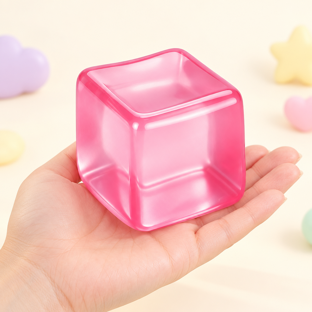 Jellie Bubblegum squishy by Mimomo - in hand for size