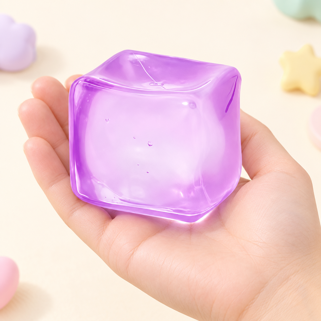 Jellie Grape squishy by Mimomo - in hand for size