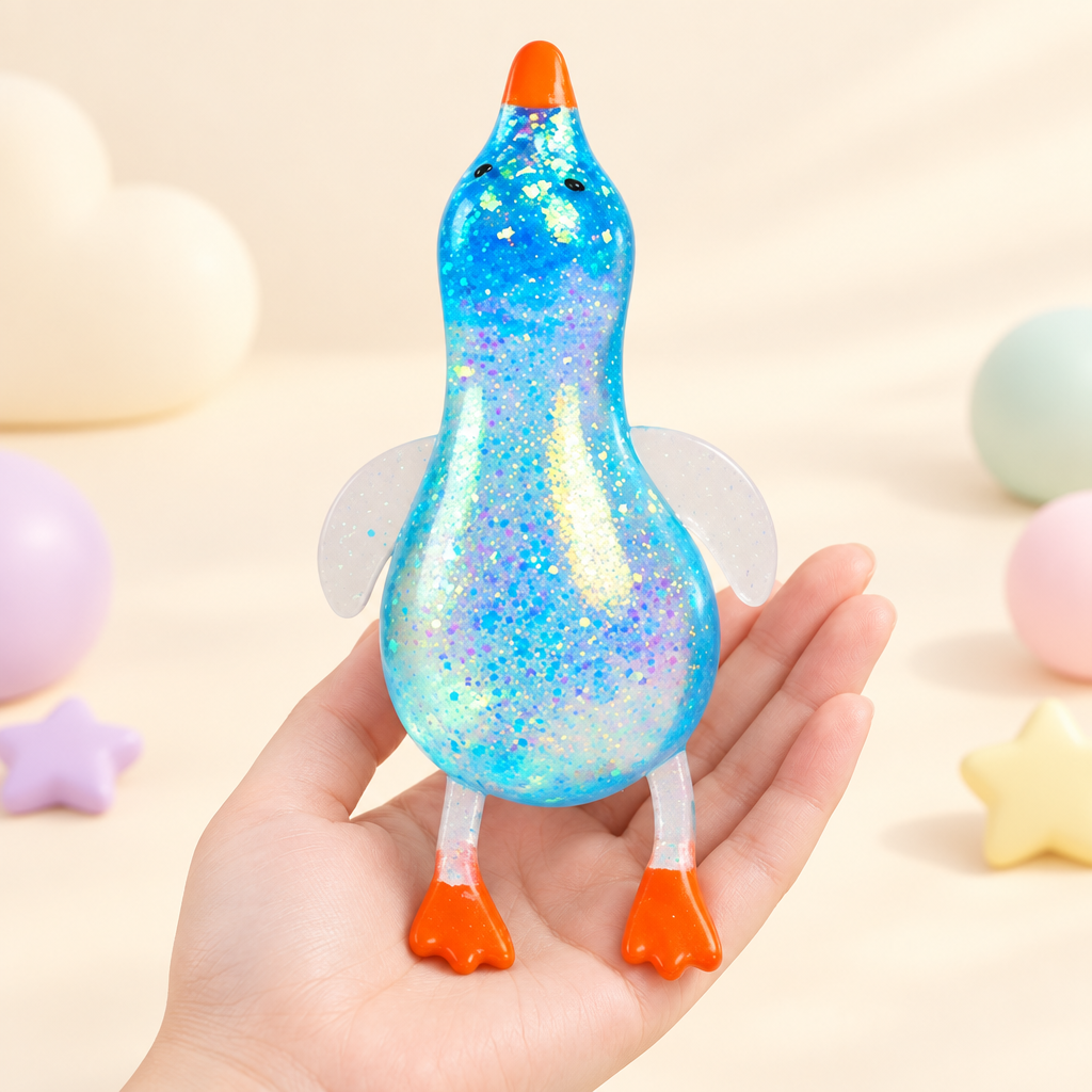 Quacky Sky squishy by Mimomo - in hand for size