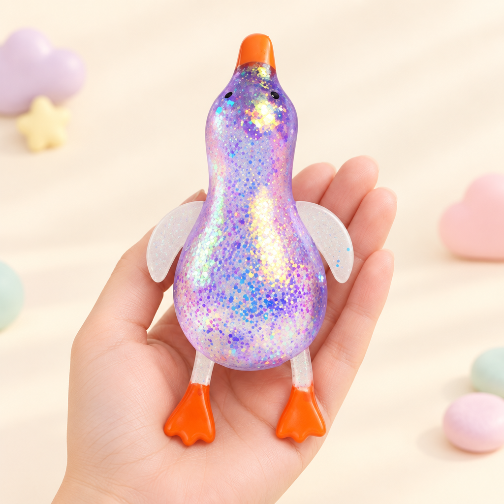 Quacky Grape squishy by Mimomo - in hand for size