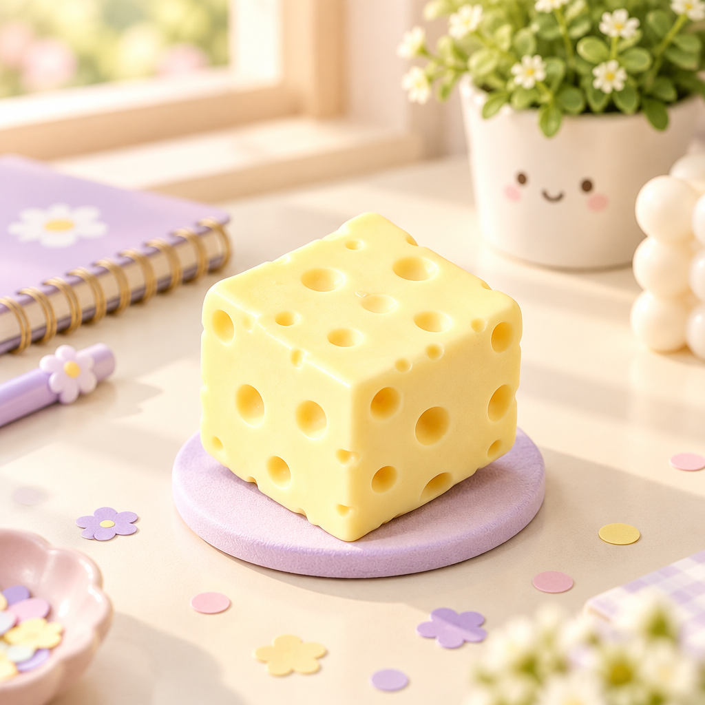 Cheesy Classic squishy by Mimomo - lifestyle